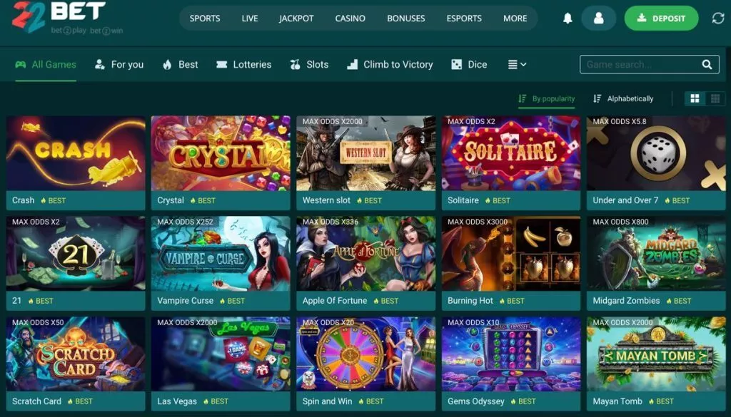22bet casinò TOC 9