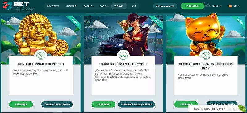 22bet casino TOC 2