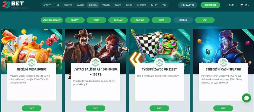 22bet stávky